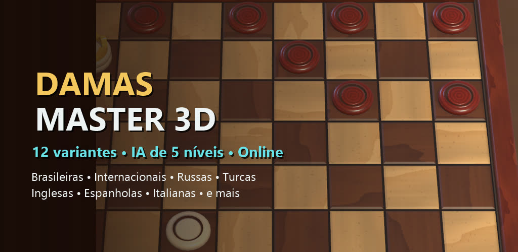 Tabuleiro 3D do Damas Master 3D